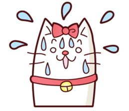 white cute cat English ver. sticker #10841668