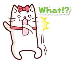 white cute cat English ver. sticker #10841669
