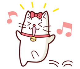 white cute cat English ver. sticker #10841670
