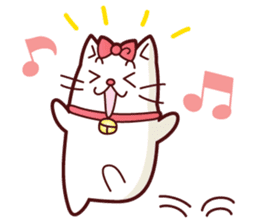 white cute cat English ver. sticker #10841670