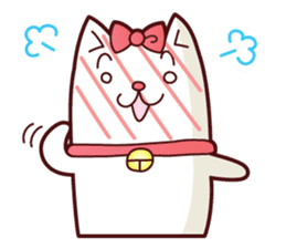 white cute cat English ver. sticker #10841671