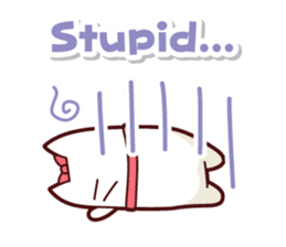 white cute cat English ver. sticker #10841672