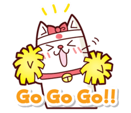 white cute cat English ver. sticker #10841673