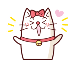 white cute cat English ver. sticker #10841675