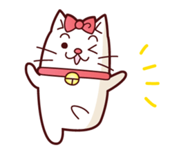 white cute cat English ver. sticker #10841676