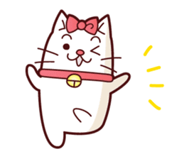 white cute cat English ver. sticker #10841676