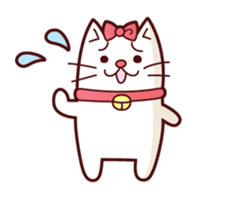 white cute cat English ver. sticker #10841677
