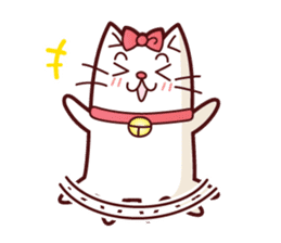 white cute cat English ver. sticker #10841678