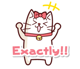 white cute cat English ver. sticker #10841681
