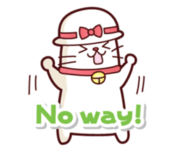 white cute cat English ver. sticker #10841682