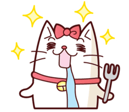 white cute cat English ver. sticker #10841684