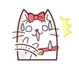 white cute cat English ver. sticker #10841685