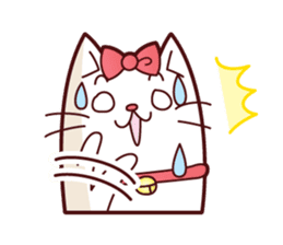 white cute cat English ver. sticker #10841685