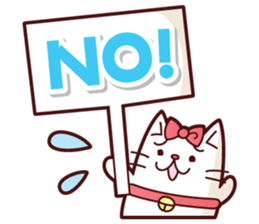 white cute cat English ver. sticker #10841687