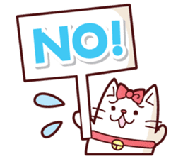 white cute cat English ver. sticker #10841687