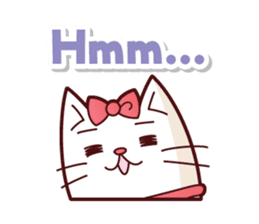 white cute cat English ver. sticker #10841688