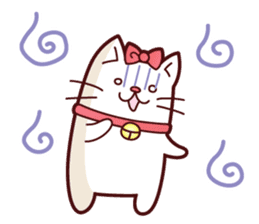 white cute cat English ver. sticker #10841689