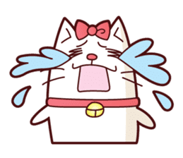 white cute cat English ver. sticker #10841690