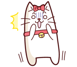 white cute cat English ver. sticker #10841691