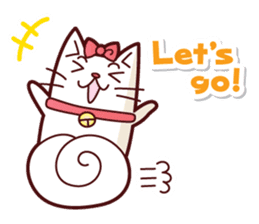 white cute cat English ver. sticker #10841693