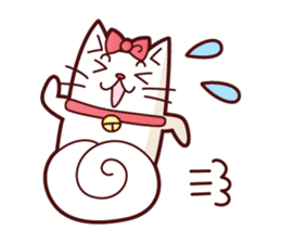 white cute cat English ver. sticker #10841694