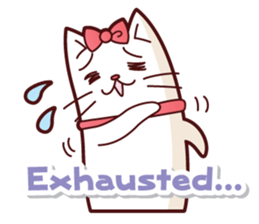 white cute cat English ver. sticker #10841696