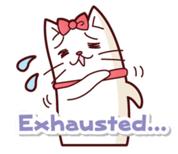 white cute cat English ver. sticker #10841696