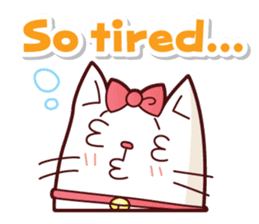 white cute cat English ver. sticker #10841697