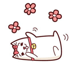 white cute cat English ver. sticker #10841698