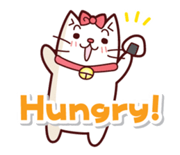 white cute cat English ver. sticker #10841700