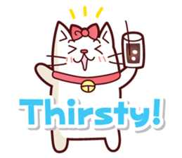 white cute cat English ver. sticker #10841701