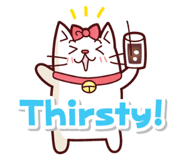 white cute cat English ver. sticker #10841701