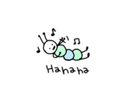 Smallish green caterpillar sticker #10842278