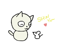 manmaru coco cat sticker #10842567