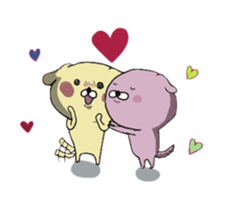 Dogs Love and Peace sticker #10844327