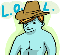 Blue cowboy!(English) sticker #10844626
