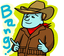 Blue cowboy!(English) sticker #10844628
