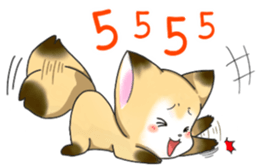 Cute Foxes  Almond and Kiwi Thai ver. sticker #10844669