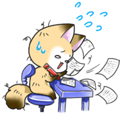 Cute Foxes  Almond and Kiwi Thai ver. sticker #10844672
