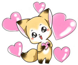 Cute Foxes  Almond and Kiwi Thai ver. sticker #10844678