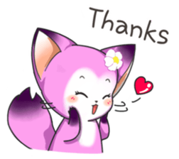 Cute Foxes  Almond and Kiwi Thai ver. sticker #10844679