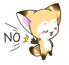 Cute Foxes  Almond and Kiwi Thai ver. sticker #10844681