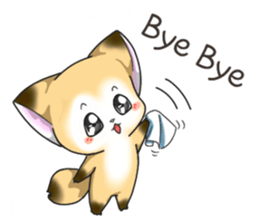 Cute Foxes  Almond and Kiwi Thai ver. sticker #10844684