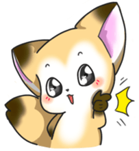 Cute Foxes  Almond and Kiwi Thai ver. sticker #10844688