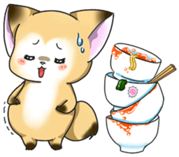 Cute Foxes  Almond and Kiwi Thai ver. sticker #10844701