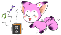 Cute Foxes  Almond and Kiwi Thai ver. sticker #10844702