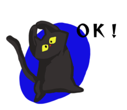 Murmur of black cat sticker #10847292