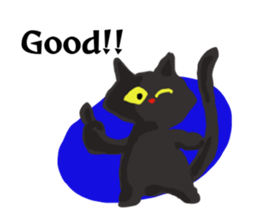 Murmur of black cat sticker #10847297