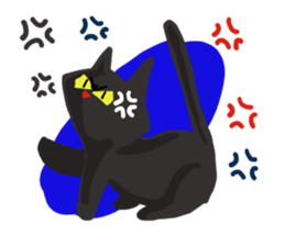 Murmur of black cat sticker #10847298