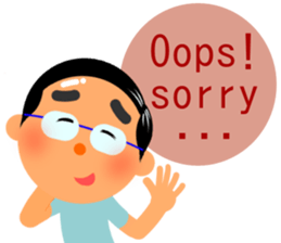 Cute daddy! "English version" sticker #10847599